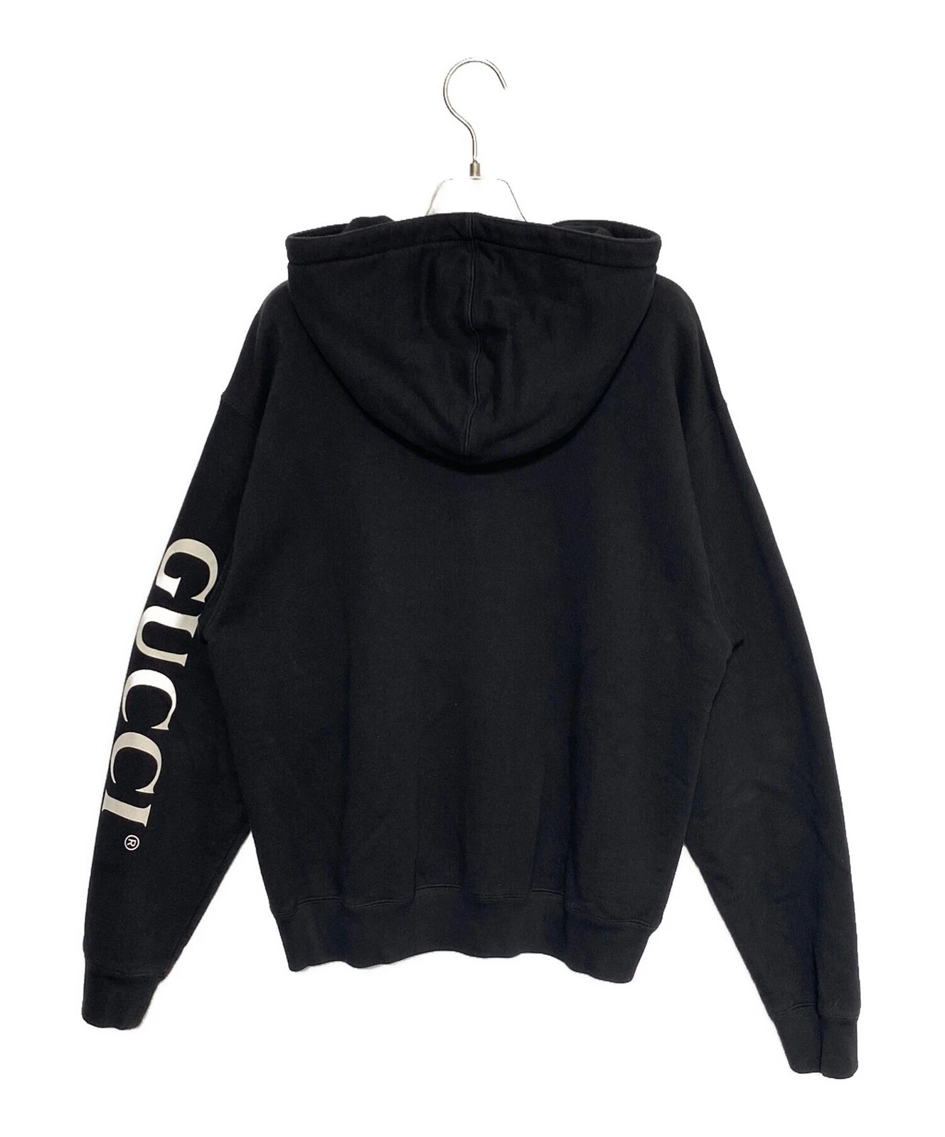 GUCCI Felpa con Cappuccio Mezza Zip Taglia: XS Nero Uomo 627079 XJCOH