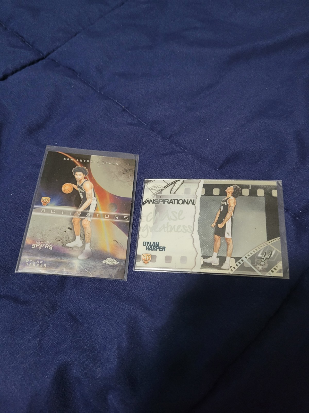 (2) 2025-26 TOPPS CHROME DYLAN HARPER INSPIRATIONAL ACTIVATORS RC ROOKIE LOT