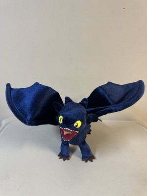 How To Train Your Dragon Toothless Night Fury Poseable Bendable Large Plush 2010