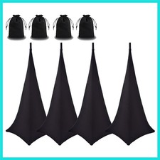 4 Pack Speaker Stand Cover Tripod Scrim, DJ Speaker Stand Scrim Tripod Cover ...