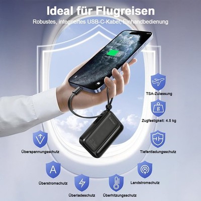 Power Bank Für Samsung Galaxy S25 S24 S23 S21 S20 FE Ultra Plus A53 A51 A50 A12
