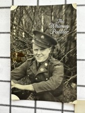 Vintage WWII US Army Soldier Portrait Snapshot Photo Smiling GI Uniform Military