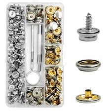 150 PCS Canvas Snap Kit, 3/8" Socket Stainless Steel Screws Marine Grade, Boa...