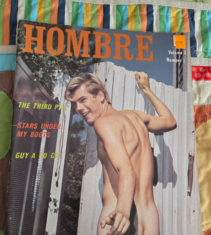 HOMBRE V2/#1 New World Enterprises 1970 Groovy Gay Studs Beefcake GUY A GO-GO