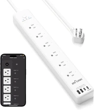 BN LINK Smart Plug Power Strip，Surge Protector with 6 Individually Controlled Sm