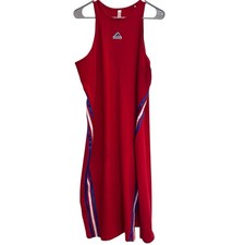 Adidas Future Icons 3 Stripes Sleeveless Dress Size L Red Midi Length