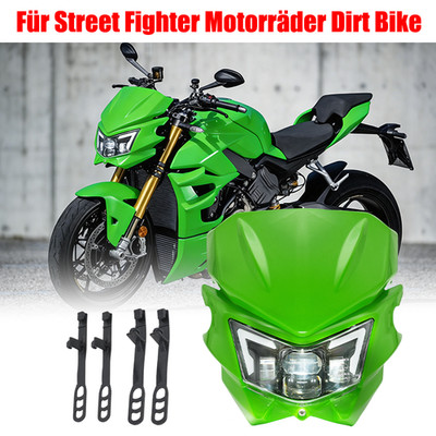 LED Frontscheinwerfer Scheinwerfer Maske Für Street Fighter Motorräder Dirt Bike