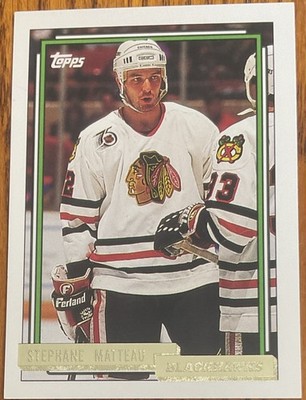1992-93 Topps Gold Stephane Matteau #463 Chicago Blackhawks