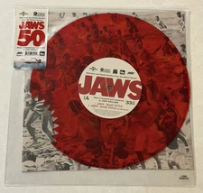 Jaws 50th Anniv Studio Rarities 10" EP record Shark Bite SHAPE RED Vinyl NEW OOP
