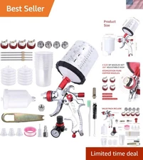 Versatile Automotive Gravity Feed Spray Gun with 4 Nozzles for Pro Results