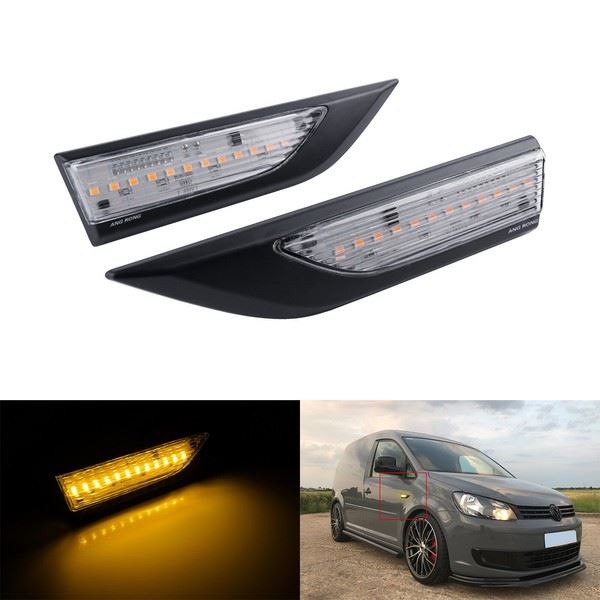 VW Caddy MK IV 2015-2020 LED Seitenblinker Marker Wandler Licht Klar-image