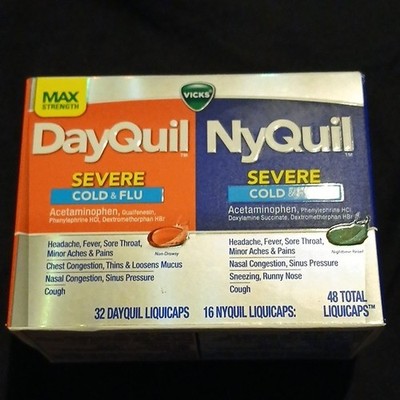 Vicks DayQuil/NyQuil Severe Cold & Flu Max Strength 48 LiquiCaps Exp 03/2028