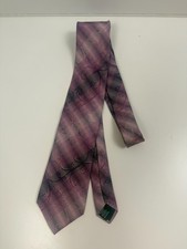 Van Heusen Classic Necktie Mens One Size Purple Lilac Paisley Swirl Pattern Silk