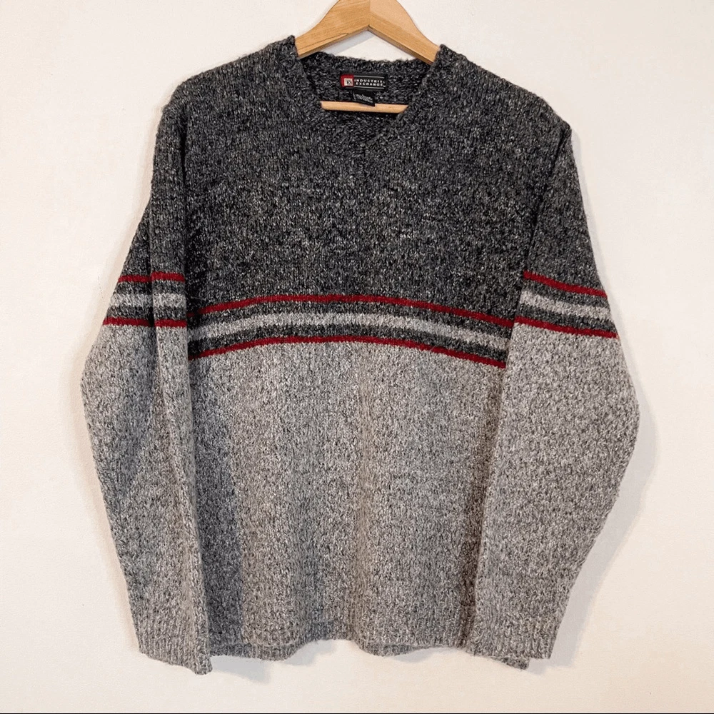 Vintage Industrial Exchange Wool Blend V-Neck Sweater Size L