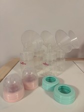 17mm Maymom Breast Shields/Flanges w/ Spectra Collection Containers and Nipples