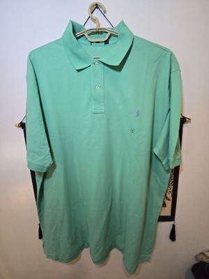 Polo Ralph Lauren Men's Polo Shirt 3XLT Mint Green 100% Cotton Short Sleeve