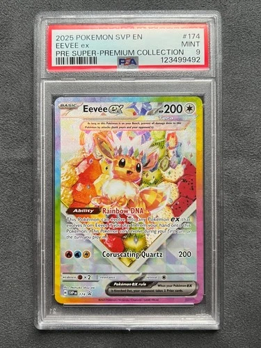 Eevee Ex 2025 Pokemon S&V Black Star Promo Pre Super-premium #174 PSA 9