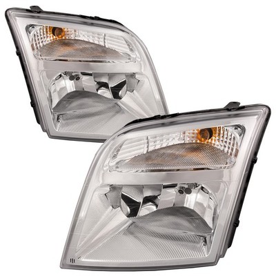 Headlight Set CAPA For 2010-2013 Ford Transit Connect FO2502296 FO2503296 Chrome