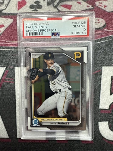 🔥 Paul Skenes 2024 Bowman Chrome Prospects Rookie RC Gem Mint PSA 10