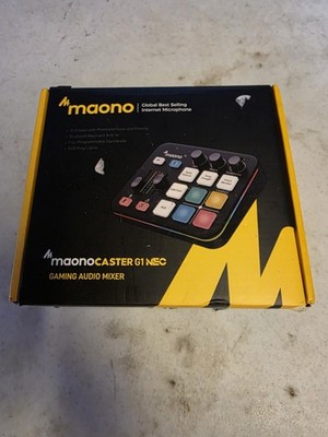 MAONO CASTER G1 NEC Gaming Audio Mixer, Audio Interface with Pro-Preamp-RGB-48V