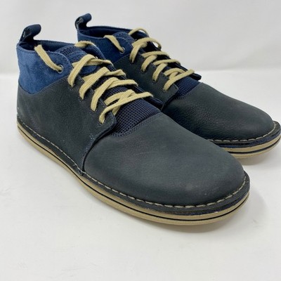 Merrell Bask Sol Mid Chukka Boot Mens Shoe Size 11 Full Grain Leather Navy Blue