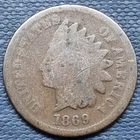 1869 Indian Head Cent 1c Circulated #101664