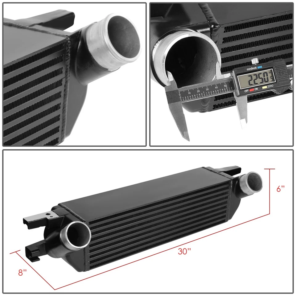 PARA FORD MUSTANG 15-23 2.3L ECOBOOST BARRA Y PLACA NÚCLEO FMIC INTERCOOLER MONTAJE DELANTERO Foto 4 de 4