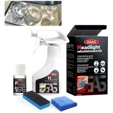 Automotive Headlamp Restoration Fluid Kit 180ml Headlight Polishing Cleaner 2025