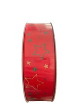 Kirkland Wire Edged Ribbon 50 Yards With Stars Christmas Wrapping Holiday Trim
