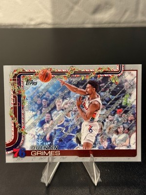 2025-26 Topps Holiday - Quentin Grimes #H21 Holiday Silver Glitter