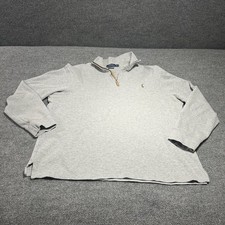 Polo Ralph Lauren Estate Rib Quarter Zip Pullover Sweater Gray Men  s Size XL