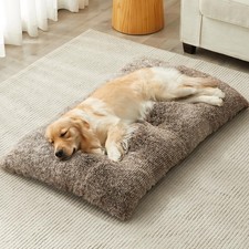 Dog Beds for Large Dogs, Plush Dog Crate Bed Fluffy Cozy Kennel Pad for Sleep...