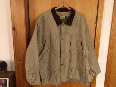 CABELAS Sz 3XL Reg Men's Cotton Khaki Hunting Jacket Coat Bird Pheasant #IBe-10