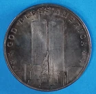 September 11 Twin Towers "God Bless America" "Land of the Free" 1 Oz 999 Silver