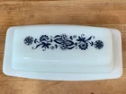 VINTAGE Pyrex Corelle Old Town Blue  Butter Dish #72-B EXCELLENT CONDITION!