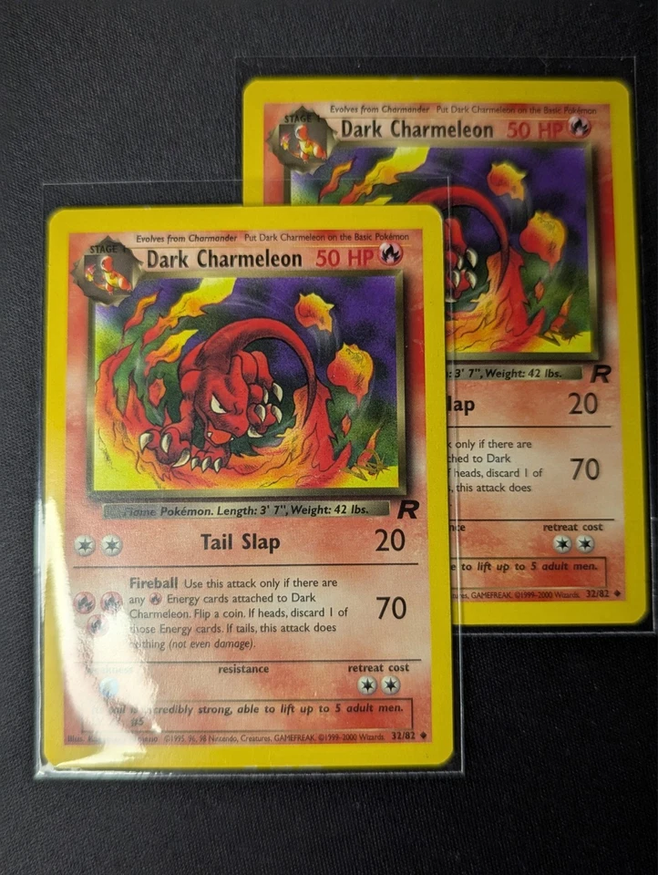 Dark Charmeleon 32/82 [Gold W Stamp] Team Rocket Promo Stamped [LP] Pokemon TCG - Imagem 2 de 4