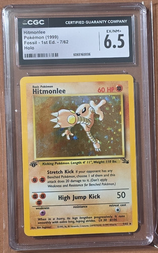 Hitmonlee (Unlimited) graded CGC 6.5 for sale on eBay