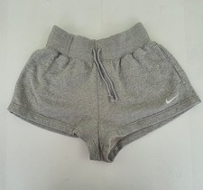 NIKE pantaloncino medio 12 14 grigio felpa donna misto cotone comodo