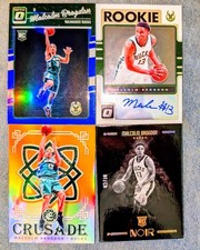 🔥2016 4 Malcolm Brogdon RC Lot Optic Rookie Auto Blue Noir Crusade Holo Prizm 