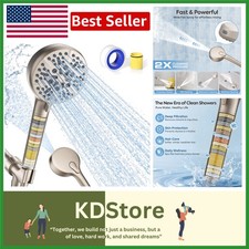Filter Shower Head-6 Modes, High Pressure Water-Saving, DOE Certified, 71" Hose