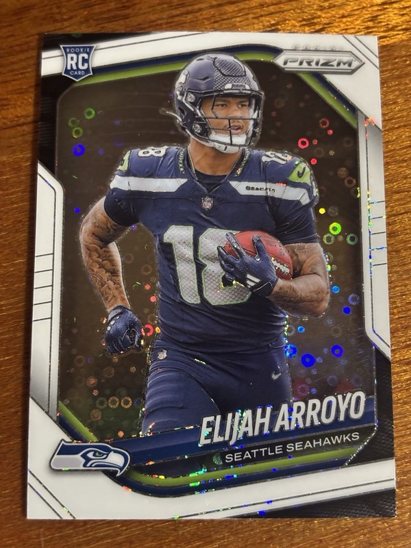 2025 PANINI PRIZM ELIJAH ARROYO RC WHITE DISCO PRIZM RC #309 SEATTLE