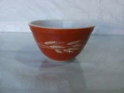 Vintage Pyrex Autumn Harvest Wheat Burnt Orange 1 1/2 Pt. Nesting Bowl 401