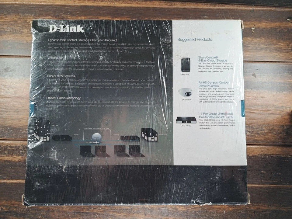 D-Link DSR-250 8-Port Gigabit VPN Router - Image 2 of 2