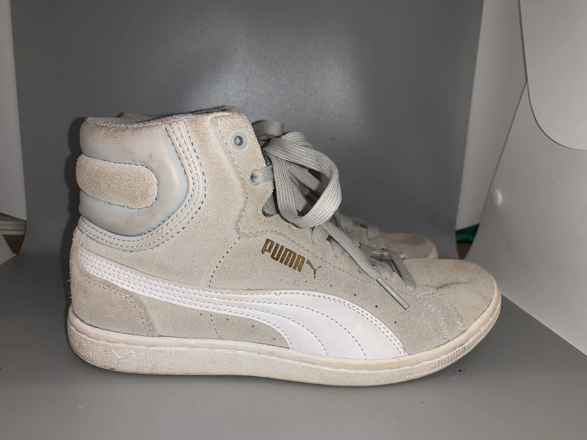 PUMA VIKKY MID SFOAM WOMENS 7 GRAY HIGHTOP SNEAKER SHOES 362628