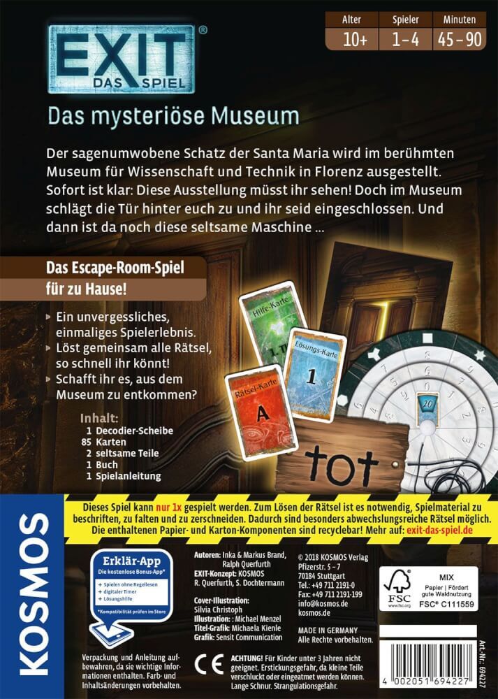 Thumbnail - Kosmos Exit - Das Spiel: Das Mysteriöse Museum