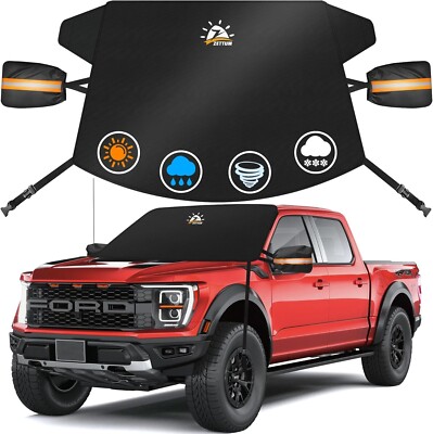 Car Windshield Cover for Ice and Snow Most Car, Truck, SUV, Van MPV(70 x 50 Inch