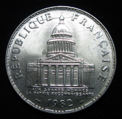 ZALDI2010 - Francia, 100 Francs Di 1982, argento, Reverso Ritorto 10º , Errore - Zdjęcie 1 z 2