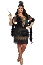 Brand New 1920s Swanky Flapper Plus Size Costume