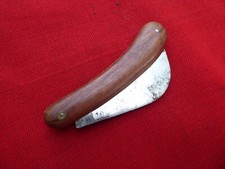 couteau serpette à ressort de jardinier outil ancien