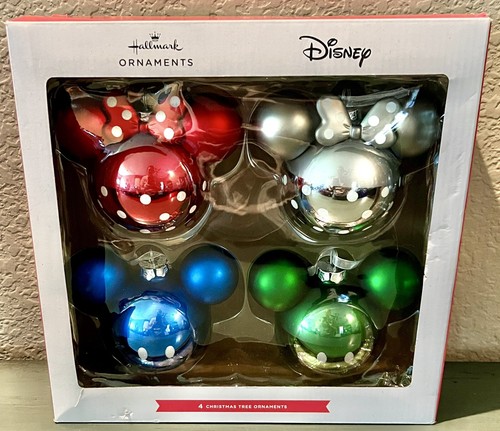 4 Ct  Hallmark  Christmas Tree Ornament Collection Disney  (size 4"X5") NEW